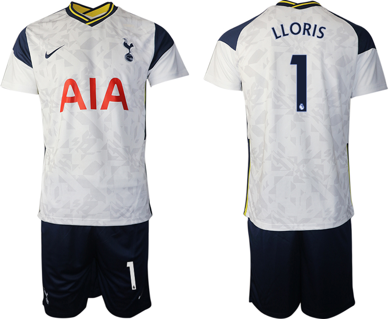 Men 2020-2021 club Tottenham home #1 white Soccer Jerseys->customized soccer jersey->Custom Jersey